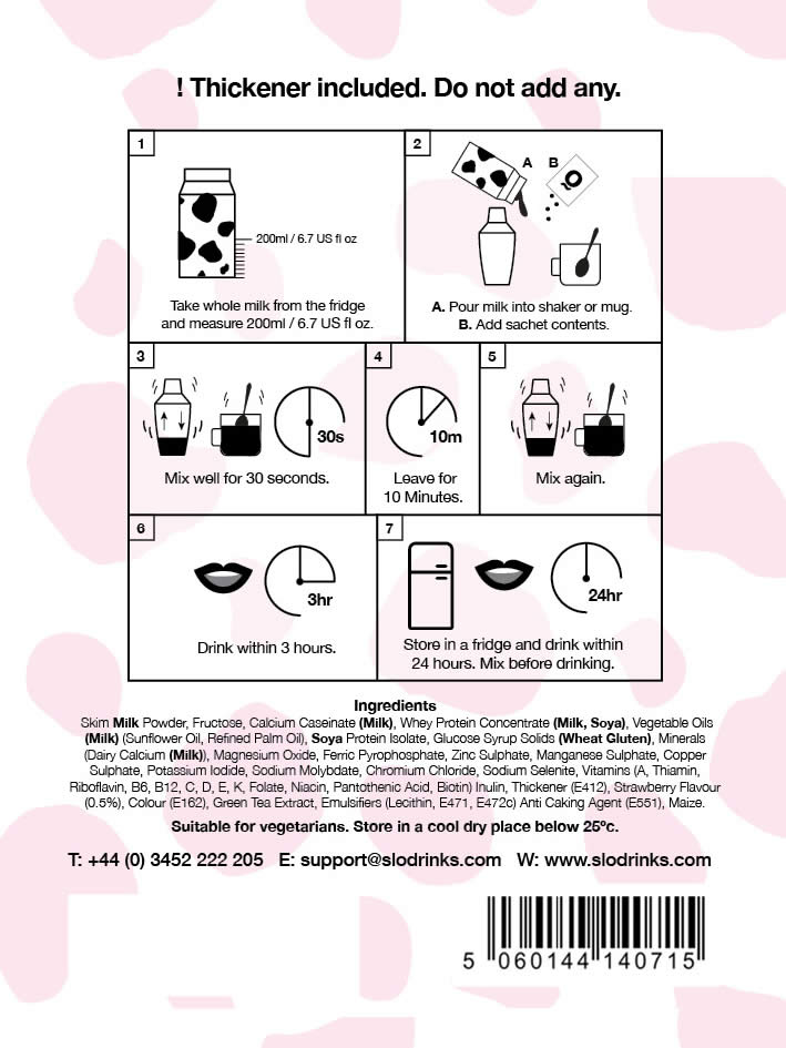Slo Strawberry Milkshake Pictorial Instructions