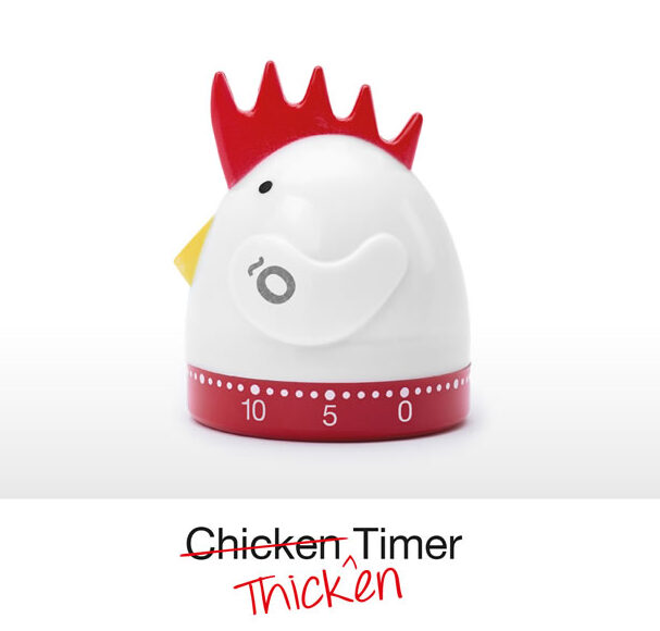 Slõ Chicken Thicken Timer for dysphagia friendly drinks thickener